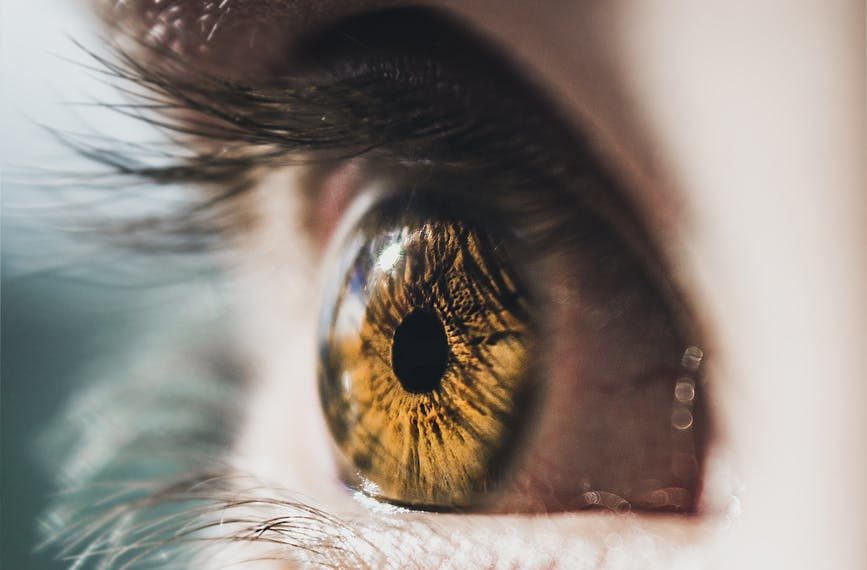 close up photo of person s eye